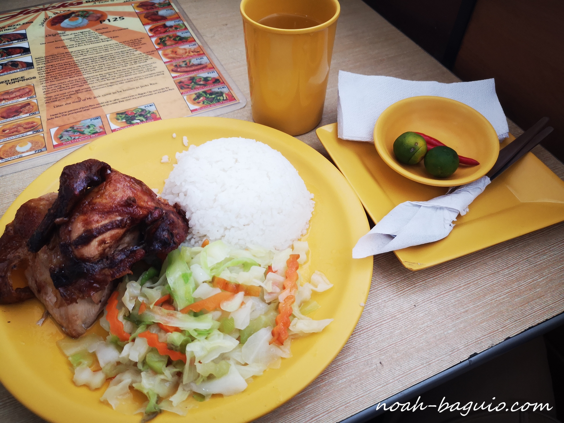 フィリピンのバギオのローカルレストランjacksのチキンの写真