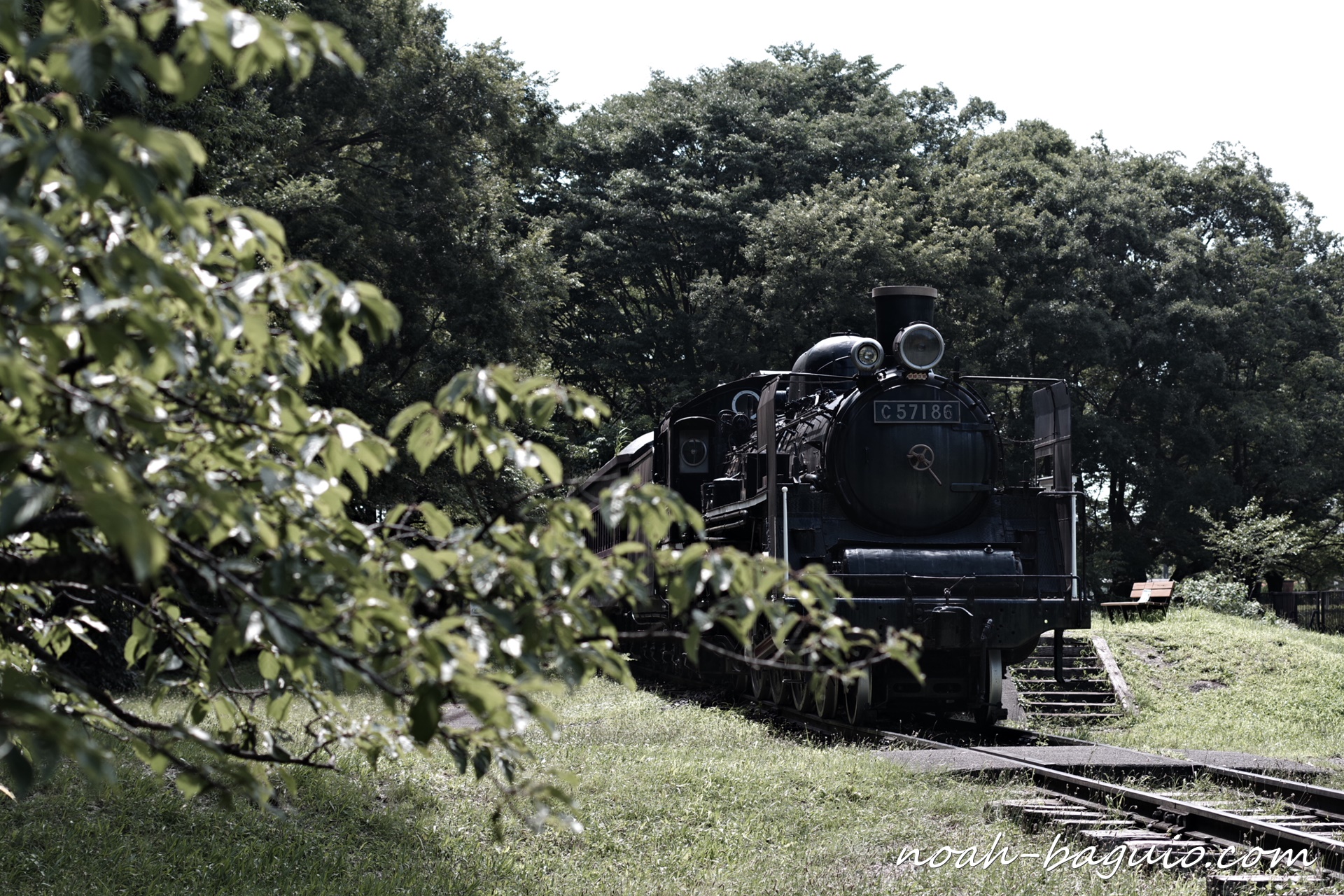 日本の東京都の江戸東京たてもの園でPENTAX KPで撮った機関車の写真